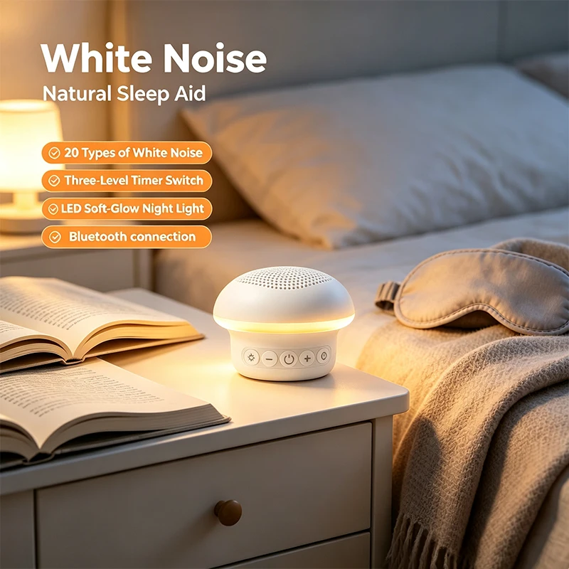 Mini Bluetooth Speaker with LE - White Noise Machine Sleep recension och pris